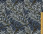 moda fabrics(モダ・ファブリックス)William Morris ウィリアムモリス オックス生地<br>＜Willow Bough＞(ウィローボウ)＜BLACK-GREY(ブラック・グレー)＞8113-43T