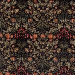 moda fabrics(モダ・ファブリックス)William Morris ウィリアムモリス シーチング生地<br>＜HYACINTH 1900-1912＞（ヒヤシンス）EBONYエボニー 33496-14
