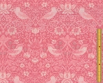 moda fabrics(モダ・ファブリックス)William Morris ウィリアムモリス シーチング生地<br>＜Strawberry Thief＞(ストロベリースィーフ)いちご泥棒　(パステルピンク)8176-54
