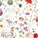 LIBERTYリバティプリント・国産タナローン生地(エターナル)<br>＜Floral Eve＞(フローラルイブ)【レッド】3633189DE