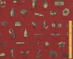 French General フレンチジェネラル シーチング生地<BR>＜Cahrer＞FADED RED moda fabrics(モダ・ファブリックス)〜La Petite Ecole〜13561-23
