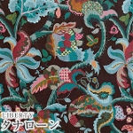LIBERTYリバティプリント 国産タナローン生地【2021AW】<br>＜French Brocade＞(フレンチブロケード)【地色グリーン】3631216-21A