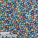 LIBERTYリバティプリント 国産タナローン生地【2022SS】<br>＜Floral Charm＞(フローラルチャーム)【ブルー・レッド】3632104-22A