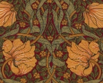 moda fabrics(モダ・ファブリックス)William Morris ウィリアムモリス シーチング生地<br>＜Pimpernel＞(ピンパネル)＜DEEP RED(ディープレッド)＞8365-15