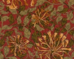 moda fabrics(モダ・ファブリックス)William Morris ウィリアムモリス シーチング生地<br>＜Honeysuckle＞(ハニーサックル)＜DEEP RED(ディープレッド)＞8362-15