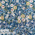 LIBERTYリバティプリント　イタリア製タナローン生地<br>＜Sophia Garden＞(ソフィアガーデン)《ブルーイエロー》3636424-D【2022SS FLORALOVE COLLECTION】