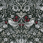 moda fabrics(モダ・ファブリックス)William Morris ウィリアムモリス シーチング生地<br>＜Strawberry Thief＞(ストロベリースィーフ)いちご泥棒　8176-55