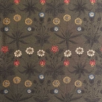 moda fabrics(モダ・ファブリックス)William Morris ウィリアムモリス シーチング生地<br>＜DAISY 1865-1875＞（デイジー）EBONYエボニー 33493-18