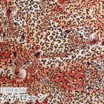 LIBERTYリバティプリント　国産タナローン生地<br>＜Leopard Camo＞(レオパードカモ)【オレンジ】3632230-22C《2022AW THE HOUSE OF LIBERTY》