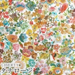 LIBERTYリバティプリント　国産タナローン生地<br>＜Classic Meadow＞(クラシックメドウ)【ホワイト地/オレンジ】3632219-22C《2022AW THE HOUSE OF LIBERTY》