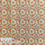 LIBERTYリバティプリント　国産タナローン生地<br>＜Jessie's Jewel＞(ジェシーズジュエル)【グリーン/オレンジ】3632210-22B《2022AW THE HOUSE OF LIBERTY》