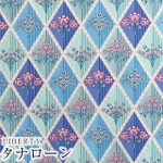 LIBERTYリバティプリント　国産タナローン生地<br>＜Floral Harlequin＞(フローラルハーレクイン)【ブルー系】3632206-22C《2022AW THE HOUSE OF LIBERTY》