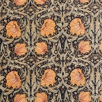 moda fabrics(_Et@ubNX)William Morris EBAX IbNXn<br>Pimpernel(spl)BLACK(ubN)8365-11T