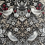 moda fabrics(_Et@ubNX)William Morris EBAX V[`O~l[gn<br>Strawberry Thief(Xgx[XB[t)D_BLACK&WHITE(ubNzCg)LAMI-8176-55