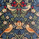 moda fabrics(_Et@ubNX)William Morris EBAX V[`O~l[gn<br>Strawberry Thief(Xgx[XB[t)D_MULTIC BLUE(}`bNu[)LAMI-8176-44
