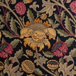 moda fabrics(_Et@ubNX)William Morris EBAX V[`On<br>WEYiEFCjDAMASK BLACK _}XNubN 8370-21