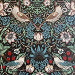 moda fabrics(_Et@ubNX)William Morris EBAX IbNX~l[gn<br>Strawberry Thief(Xgx[XB[t)D_EMERALD(Gh)LAMI-8176-57T