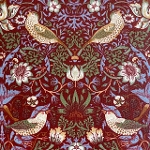 moda fabrics(_Et@ubNX)William Morris EBAX IbNX~l[gn<br>Strawberry Thief(Xgx[XB[t)D_DAMASK RED(_}XNbh)LAMI-8176-47T