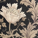 moda fabrics(_Et@ubNX)William Morris EBAX V[`On<br>Anemone(All)EBONY G{j[ 8380-17