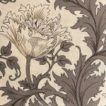 moda fabrics(_Et@ubNX)William Morris EBAX V[`On<br>Anemone(All)PORCELAIN |[Z 8380-13