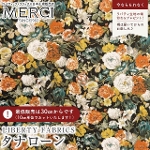 LIBERTY FABRICS ���o�e�B�v�����g �C�^���A���I�[�K�j�b�N�^�i���[�����n<br>��Brodsworth Bouquet��(�u���b�Y���[�X�E�u�[�P)�y�I�����W�~�O���[���z157J75903-26CU